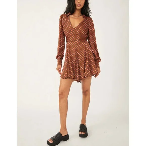 🎉LAST CHANCE🎉 NWT Free People It Takes Two Sleeve Mini Dress / Night Combo - Picture 5 of 7